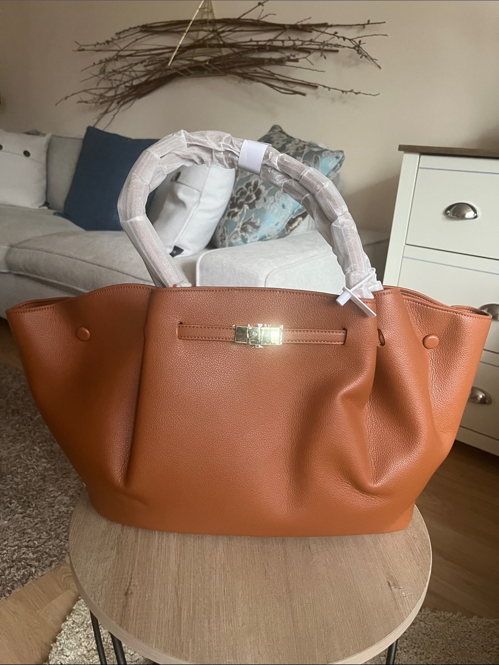 Women’s Brown faux Leather Tote Bag - Stylish Everyday Handbag